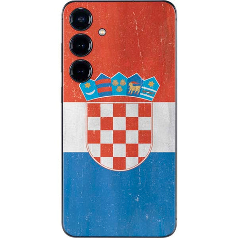 Croatia Flag Distressed Galaxy S25 Plus Skin